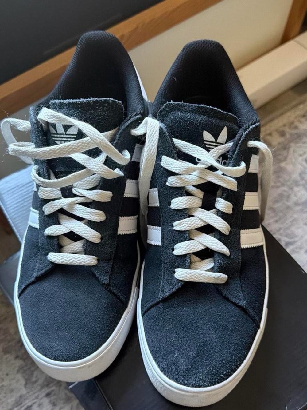 adidas Black Athletic Sneakers with White Details